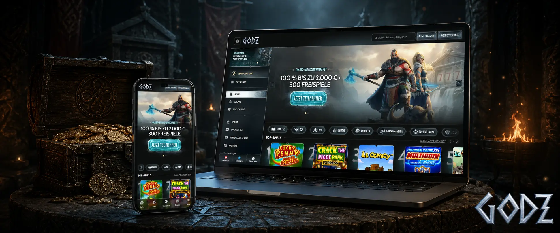 Mobile Nutzung bei Godz Casino